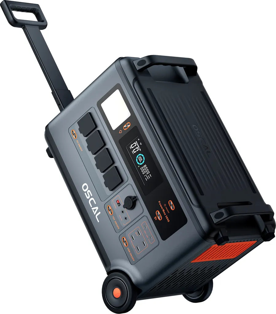 OSCAL PowerMax 6000 Powerstation | 6000W/3600Wh LiFePO4 | Inkl. 200W Solarpanel