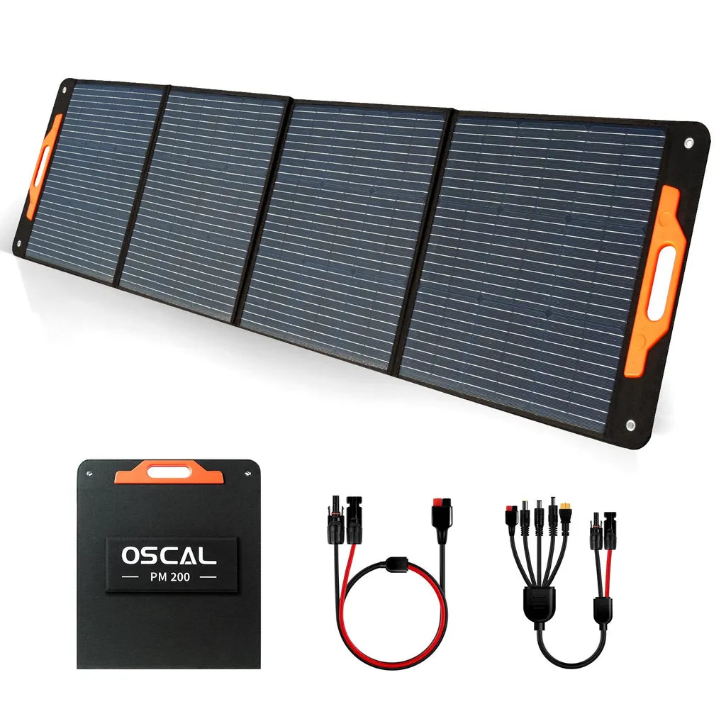 OSCAL PowerMax 2400Pro Powerstation | 2400W/2016Wh | Inkl. 2x 200W Solarpanel