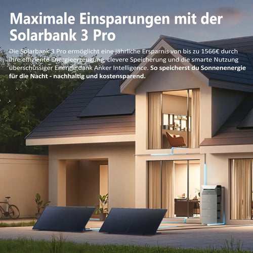 ALLDREI Balkonkraftwerk | Anker Solix Solarbank 3 E2700 Pro & 3x BP2700 | 8x 500W Bifazial