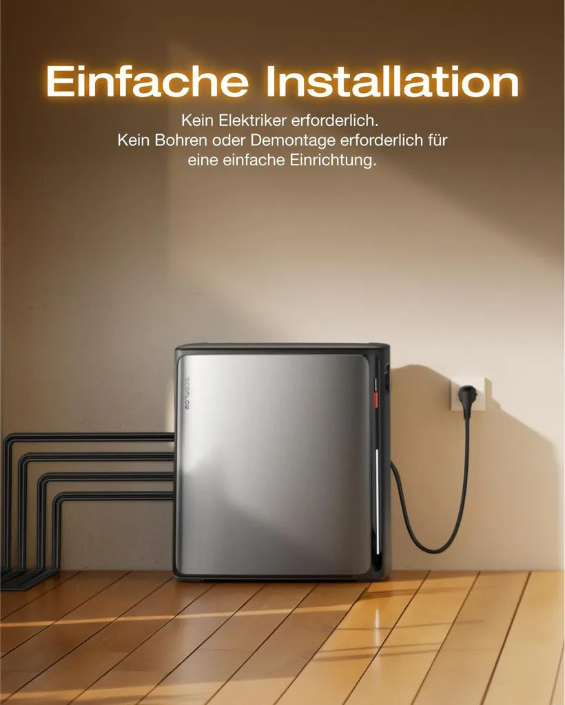 EcoFlow STREAM Ultra X Balkonkraftwerk | 3,84kWh Speicher | Inkl. 4x 450W Solarpanels