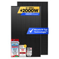 Solakon 500W Bifazial Glas-Glas Solarmodul | N-Type Full Black | 4er Set (2000W Gesamt)