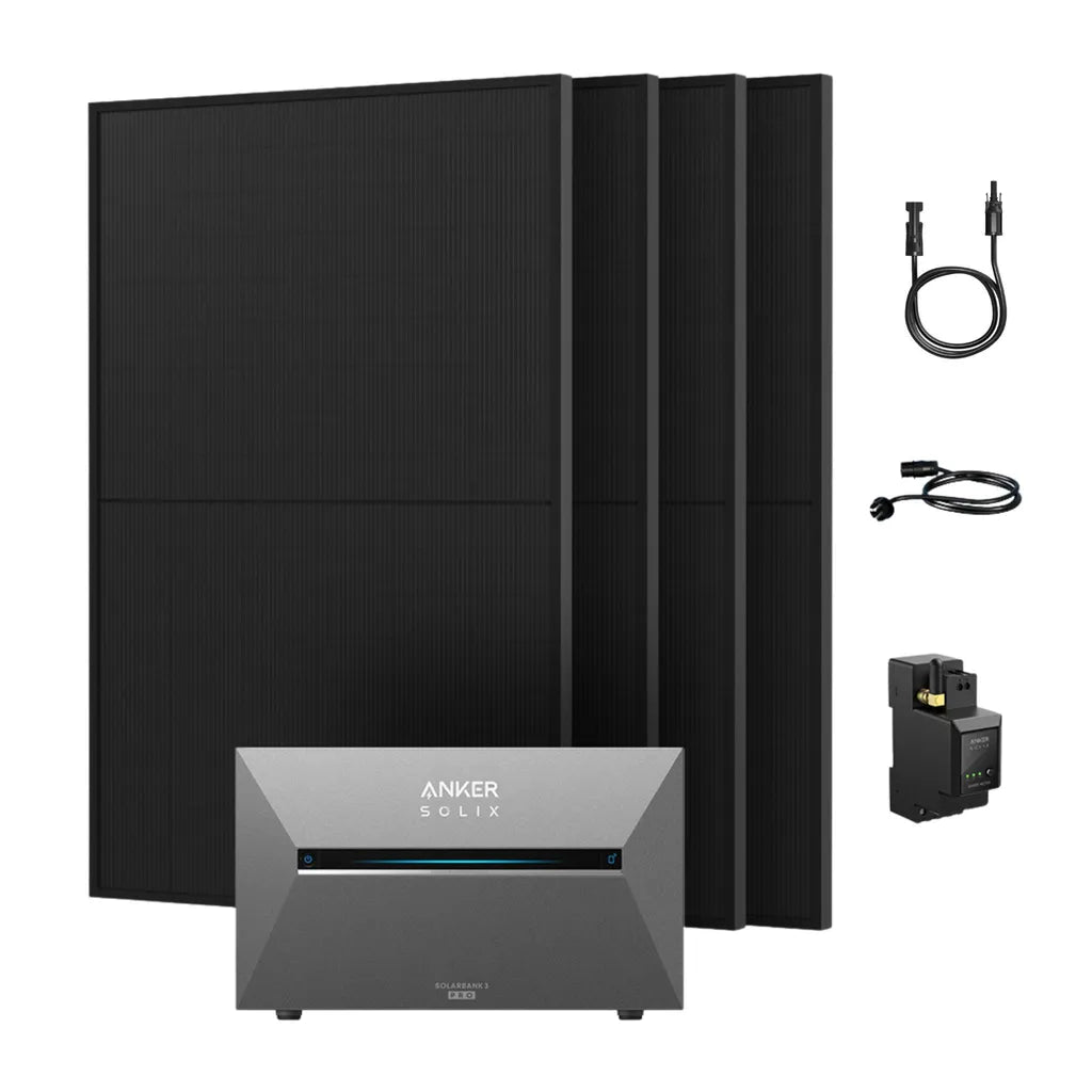 Anker SOLIX Solarbank 3 E2700 Pro + 4×500W Bifazial | Balkonkraftwerk mit Speicher 0% MwSt