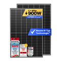 Solakon 450W Bifazial Glas-Glas Solarmodul | N-Type Full Black | 2er Set (900W Gesamt)