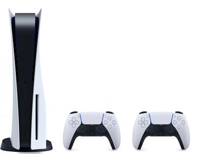 Sony PlayStation 5 Disk Edition Bundle – Spielkonsole 825GB SSD, 4K Blu-Ray, 120fps + 2x DualSense